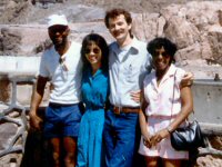 Levi, Jwei-Hsing, Dave and Addie at the Hoover Dam. Mike took this photo.
