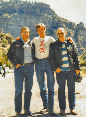 photo of Allan, Don, Doug taken on a bike trip west of Denver in the Rockies.