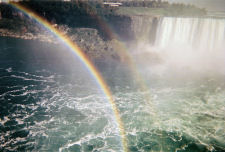 A double rainbow at Niagara Falls