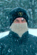 Steve in a blizzard