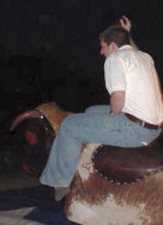 Steve on a mechanical bull in Texas