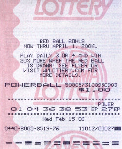 the powerball ticket