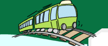 drawing of express train on tracks