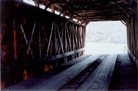 inside of the Blackwood covered bridge #2